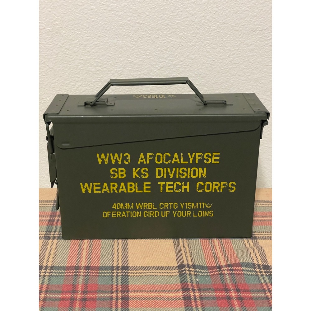 SlideBelts Ammo Can Storage Box Olive Drab Green WW3 Apocalypse Novelty